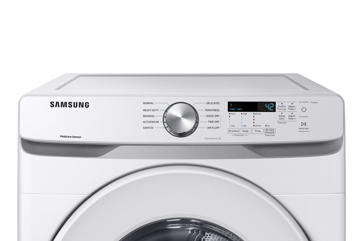 7.5 cu. ft. Electric Long Vent Dryer with Sensor Dry in White - (DVE45T6020W)