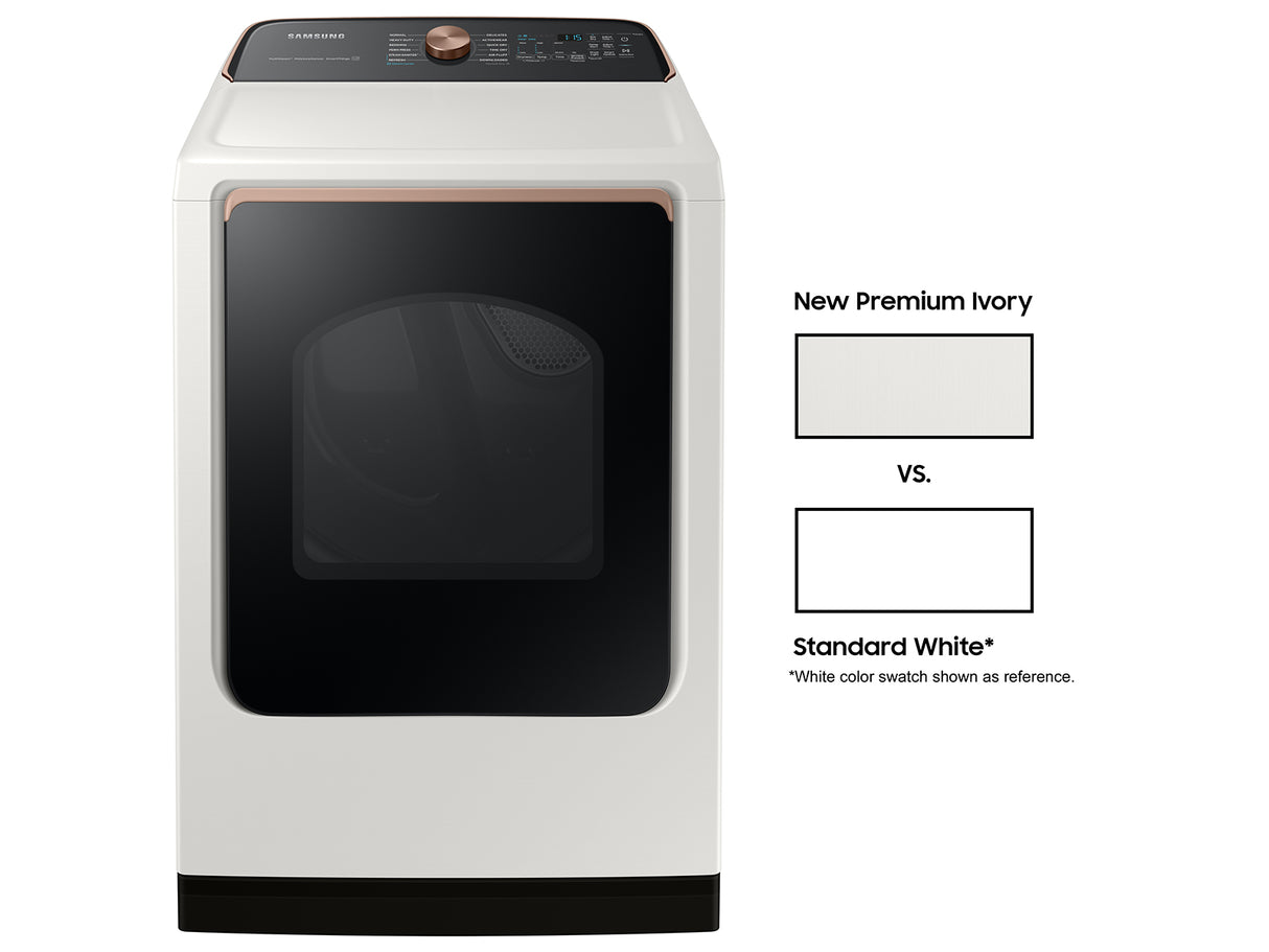 7.4 cu. ft. Smart Electric Dryer with Steam Sanitize+ in Ivory - (DVE55A7300E)