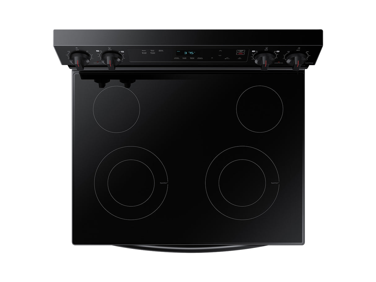 6.3 cu. ft. Smart Freestanding Electric Range with Steam Clean in Black - (NE63A6111SB)