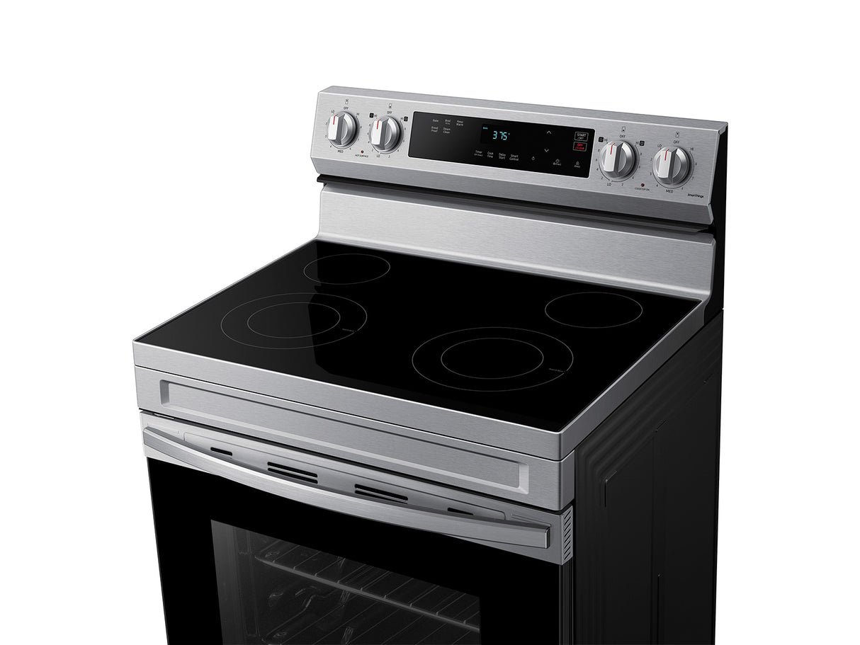 6.3 cu. ft. Smart Freestanding Electric Range with Steam Clean in Stainless Steel - (NE63A6111SS)