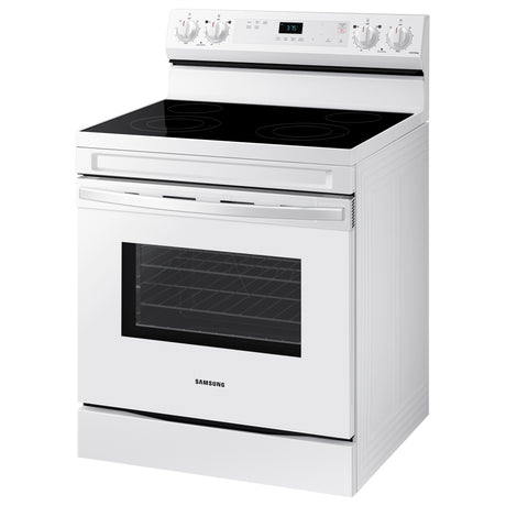 6.3 cu. ft. Smart Freestanding Electric Range with Steam Clean in White - (NE63A6111SW)