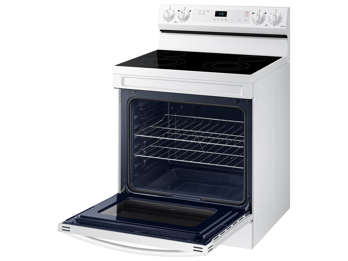 6.3 cu. ft. Smart Freestanding Electric Range with Steam Clean in White - (NE63A6111SW)