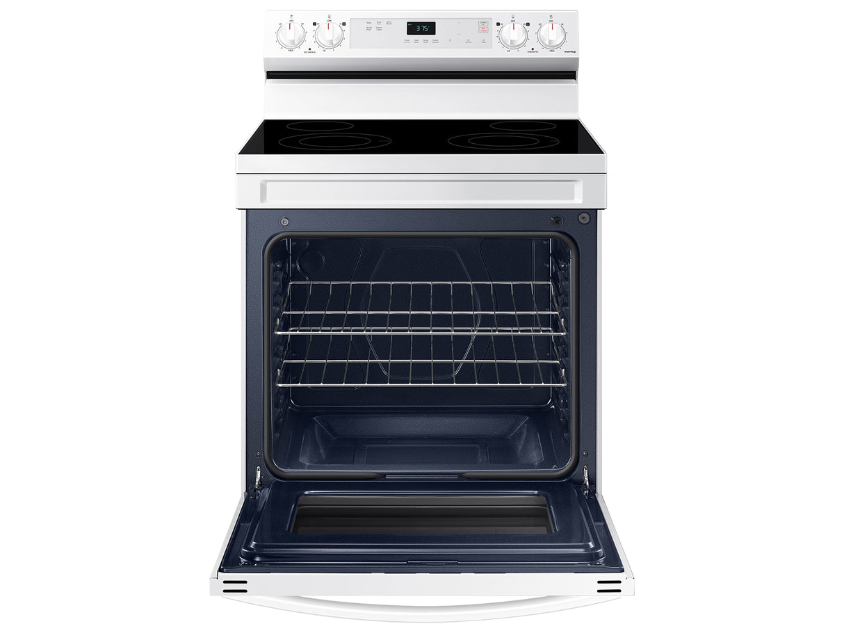 6.3 cu. ft. Smart Freestanding Electric Range with Steam Clean in White - (NE63A6111SW)