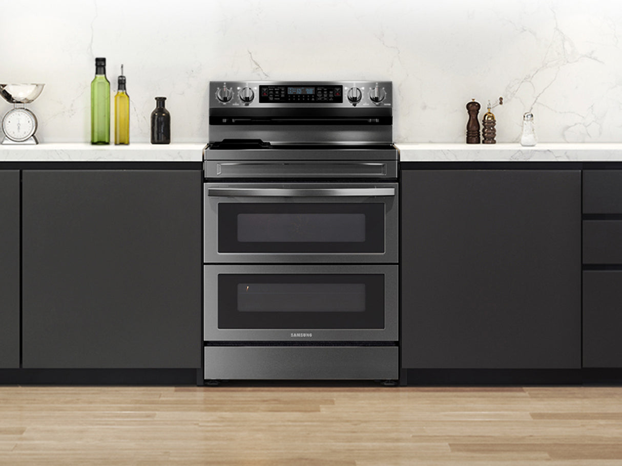 6.3 cu. ft. Smart Freestanding Electric Range with Flex Duo(TM), No-Preheat Air Fry & Griddle in Black Stainless Steel - (NE63A6751SG)