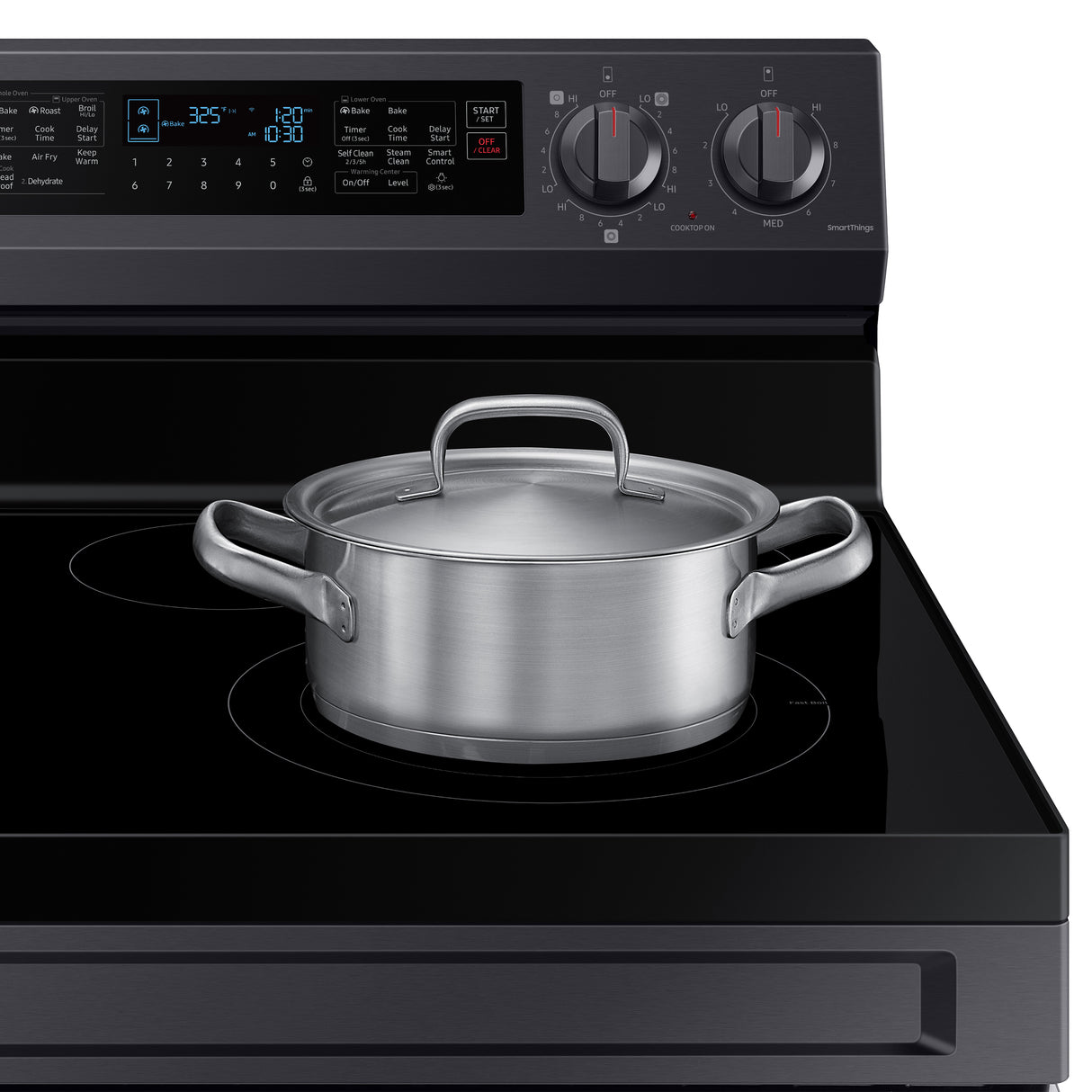 6.3 cu. ft. Smart Freestanding Electric Range with Flex Duo(TM), No-Preheat Air Fry & Griddle in Black Stainless Steel - (NE63A6751SG)