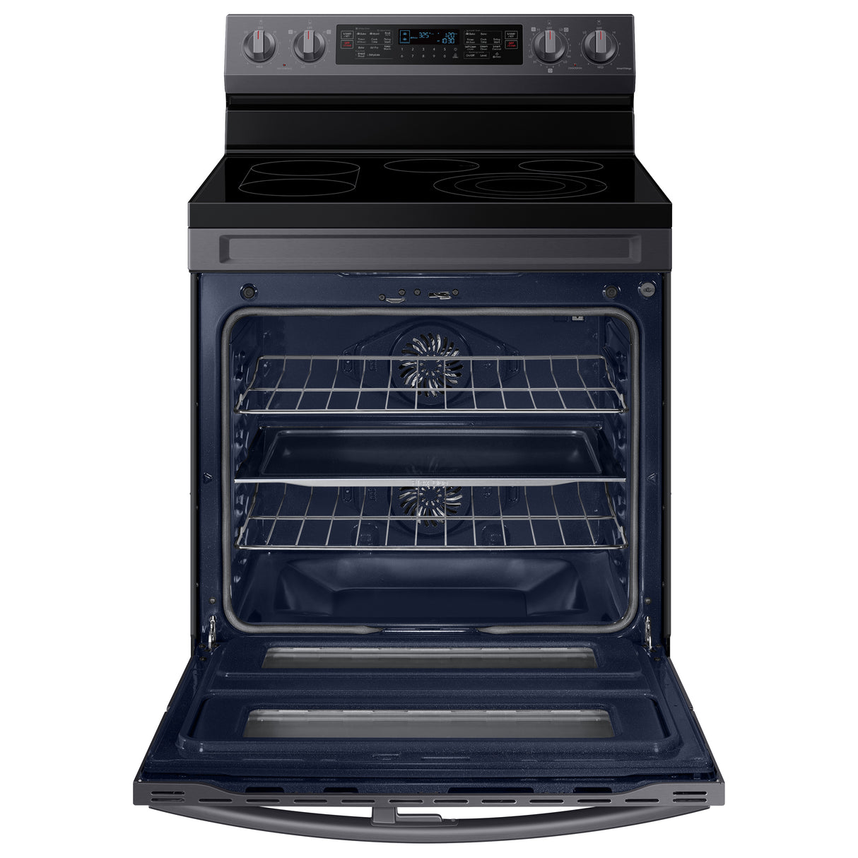 6.3 cu. ft. Smart Freestanding Electric Range with Flex Duo(TM), No-Preheat Air Fry & Griddle in Black Stainless Steel - (NE63A6751SG)