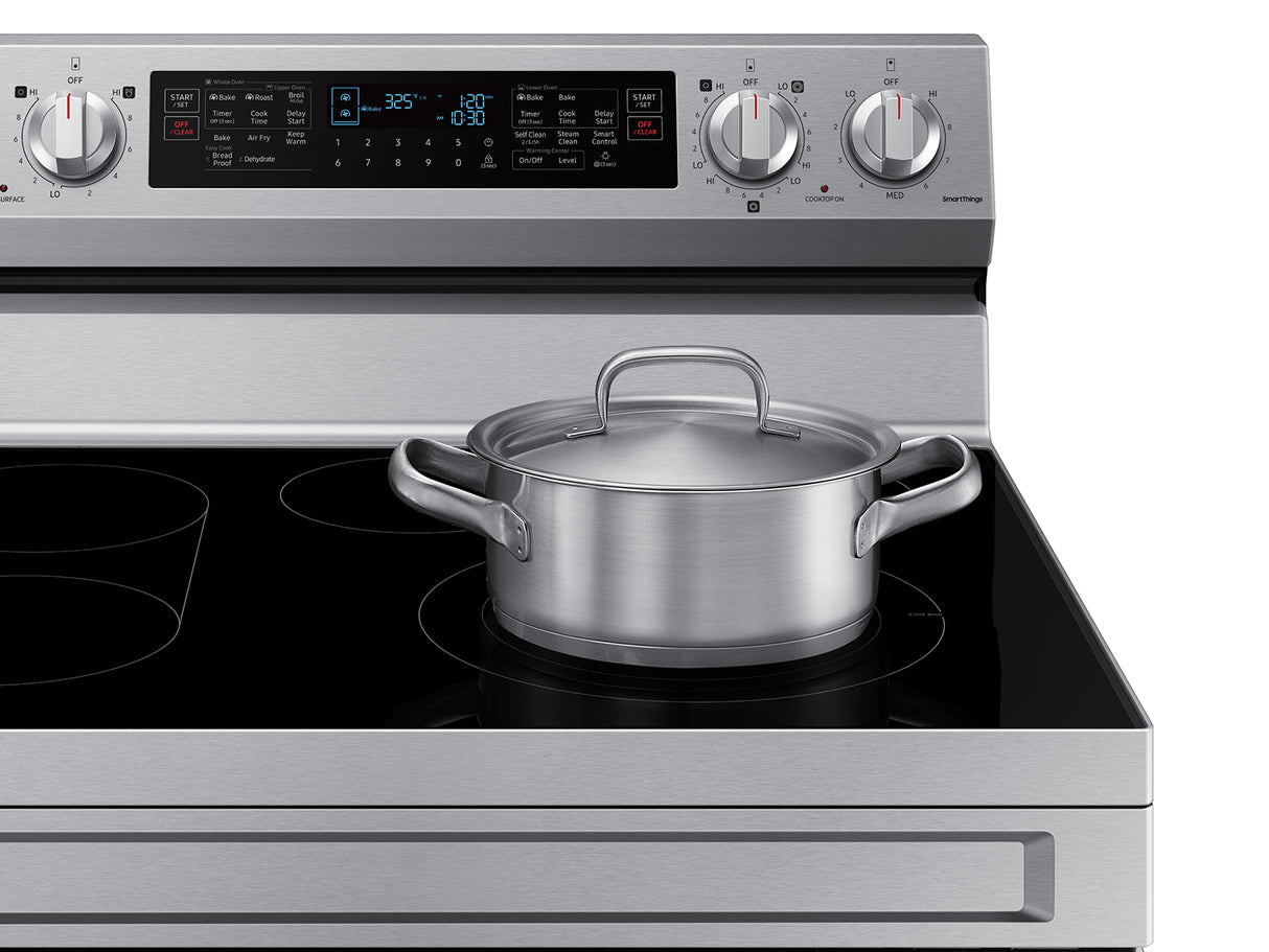 6.3 cu. ft. Smart Freestanding Electric Range with Flex Duo(TM), No-Preheat Air Fry & Griddle in Stainless Steel - (NE63A6751SS)