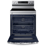 6.3 cu. ft. Smart Freestanding Electric Range with Flex Duo(TM), No-Preheat Air Fry & Griddle in Stainless Steel - (NE63A6751SS)