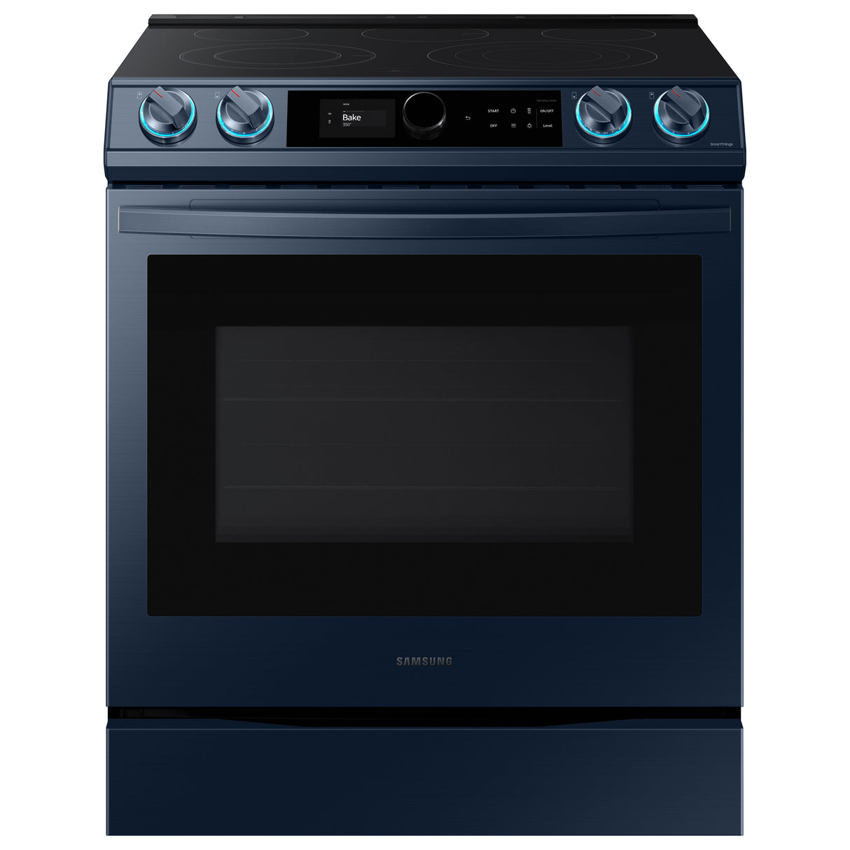 Bespoke Smart Slide-in Electric Range 6.3 cu. ft. with Smart Dial & Air Fry in Navy Steel - (NE63A8711QN)