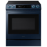 Bespoke Smart Slide-in Electric Range 6.3 cu. ft. with Smart Dial & Air Fry in Navy Steel - (NE63A8711QN)