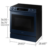 Bespoke Smart Slide-in Electric Range 6.3 cu. ft. with Smart Dial & Air Fry in Navy Steel - (NE63A8711QN)