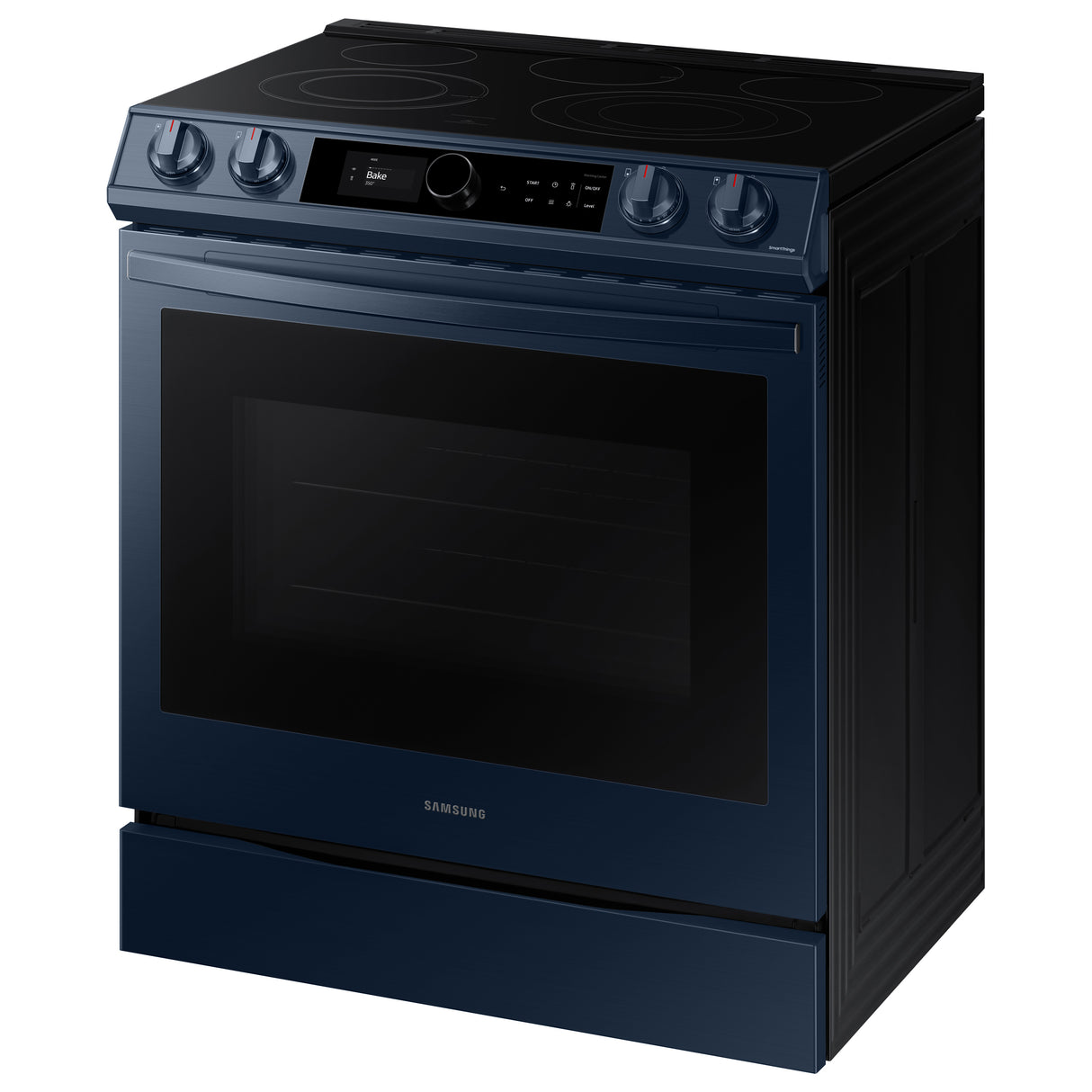 Bespoke Smart Slide-in Electric Range 6.3 cu. ft. with Smart Dial & Air Fry in Navy Steel - (NE63A8711QN)