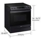 6.3 cu. ft. Smart Rapid Heat Induction Slide-in Range with Air Fry & Convection+ in Black Stainless Steel - (NE63B8611SG)