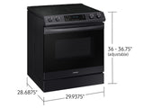 6.3 cu. ft. Smart Rapid Heat Induction Slide-in Range with Air Fry & Convection+ in Black Stainless Steel - (NE63B8611SG)