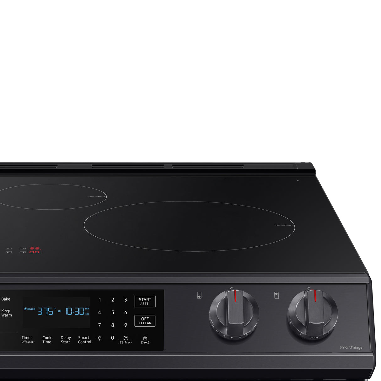 6.3 cu. ft. Smart Rapid Heat Induction Slide-in Range with Air Fry & Convection+ in Black Stainless Steel - (NE63B8611SG)