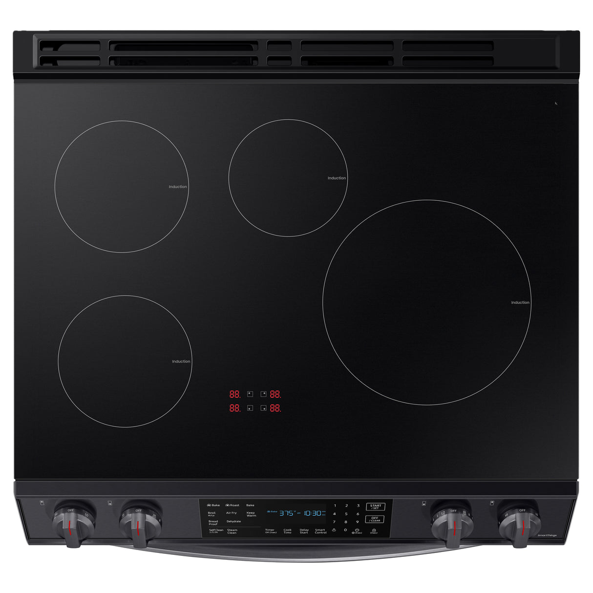 6.3 cu. ft. Smart Rapid Heat Induction Slide-in Range with Air Fry & Convection+ in Black Stainless Steel - (NE63B8611SG)