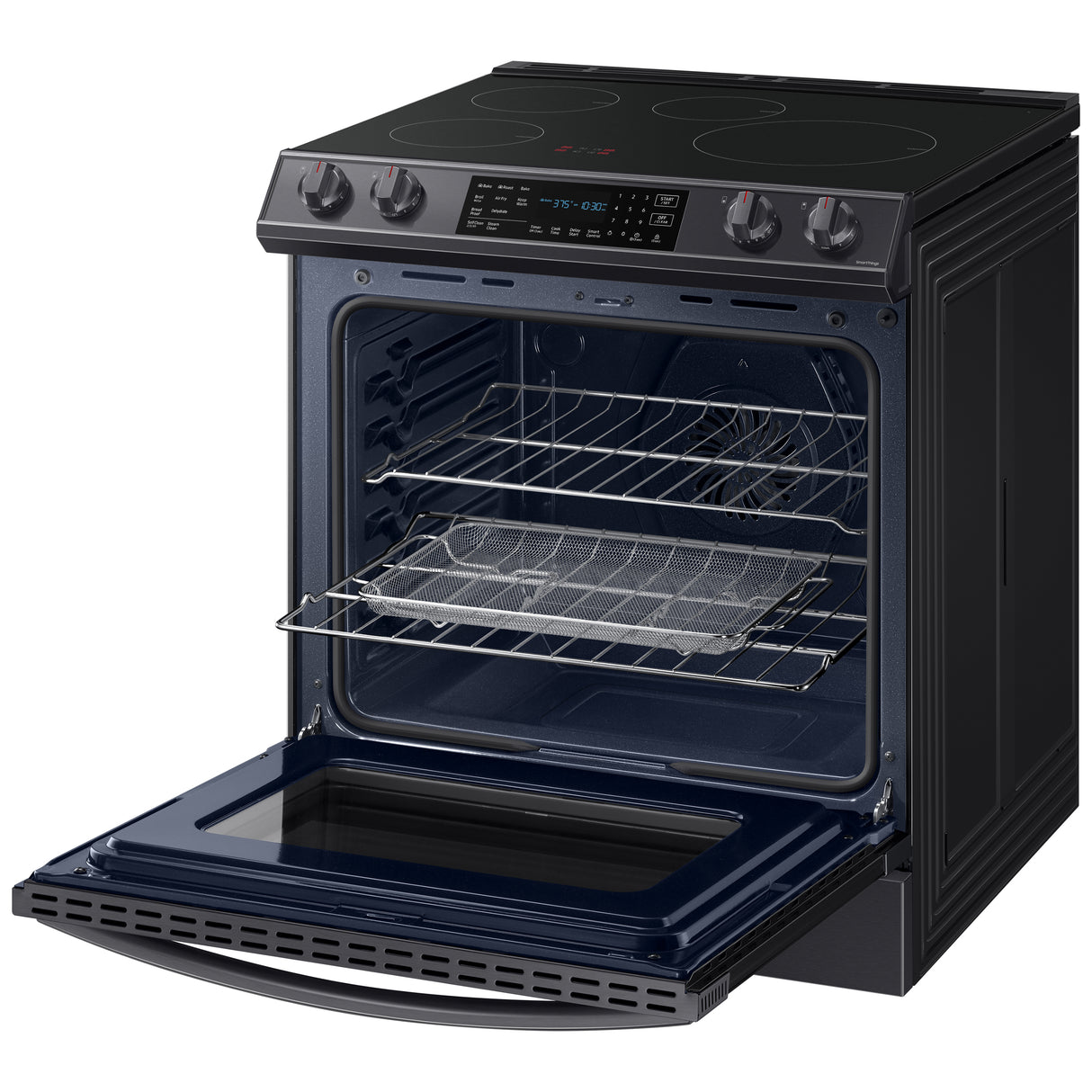 6.3 cu. ft. Smart Rapid Heat Induction Slide-in Range with Air Fry & Convection+ in Black Stainless Steel - (NE63B8611SG)