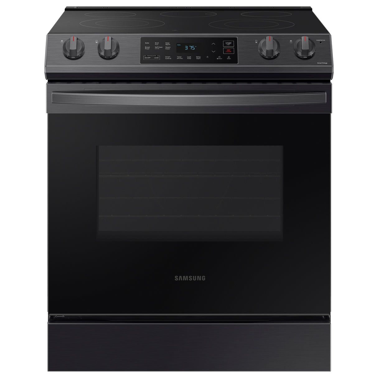 6.3 cu. ft. Smart Slide-in Electric Range in Black Stainless Steel - (NE63T8111SG)