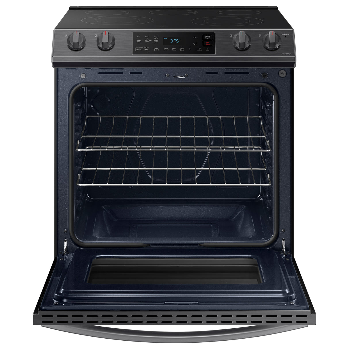 6.3 cu. ft. Smart Slide-in Electric Range in Black Stainless Steel - (NE63T8111SG)