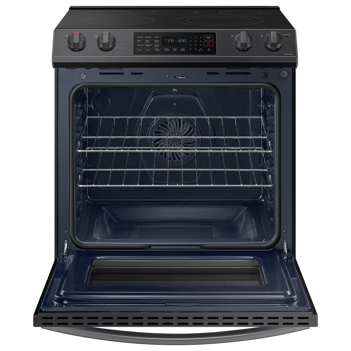 6.3 cu. ft. Smart Slide-in Electric Range with Convection in Black Stainless Steel - (NE63T8311SG)