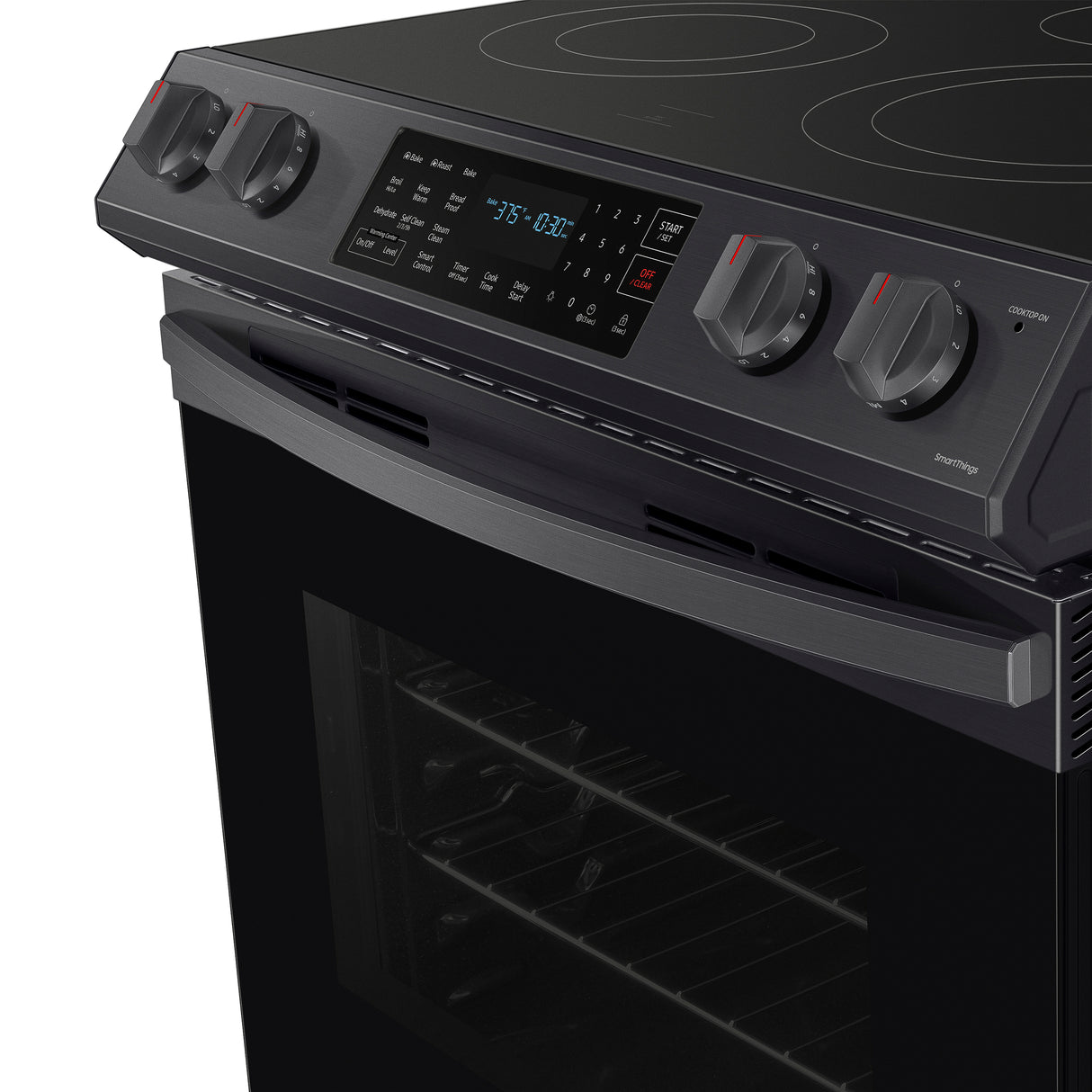 6.3 cu. ft. Smart Slide-in Electric Range with Convection in Black Stainless Steel - (NE63T8311SG)