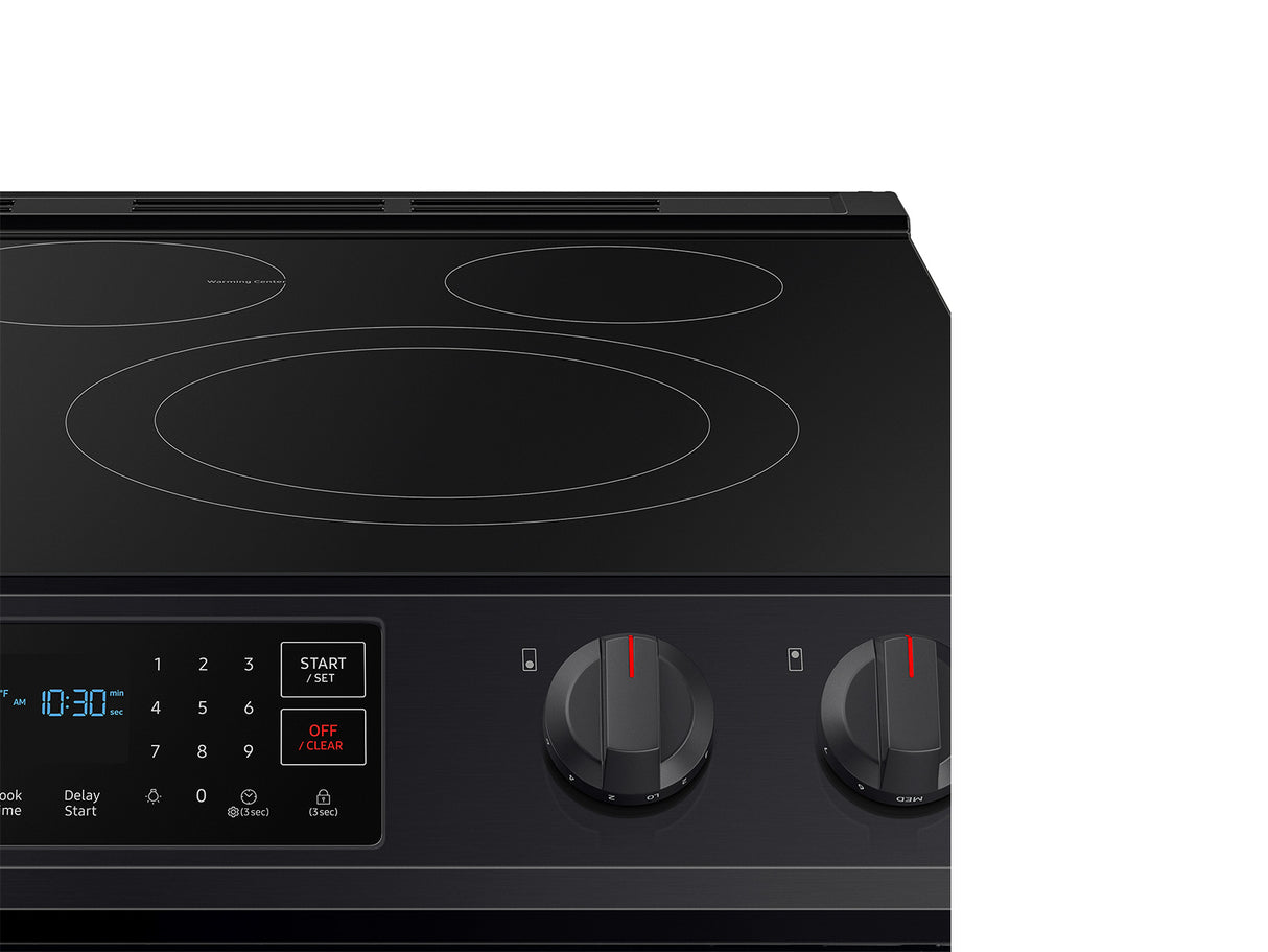 6.3 cu. ft. Smart Slide-in Electric Range with Convection in Black Stainless Steel - (NE63T8311SG)