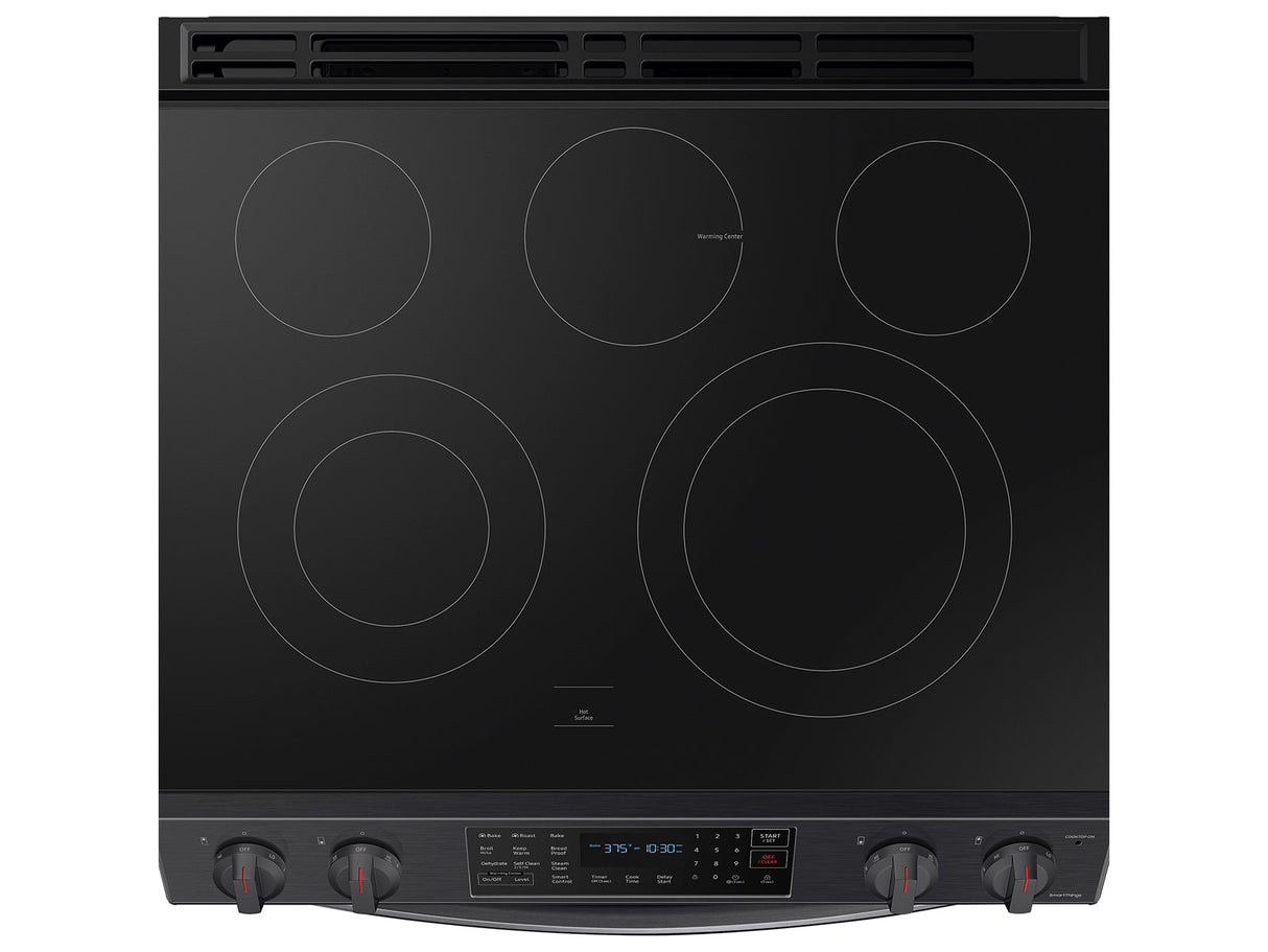 6.3 cu. ft. Smart Slide-in Electric Range with Convection in Black Stainless Steel - (NE63T8311SG)