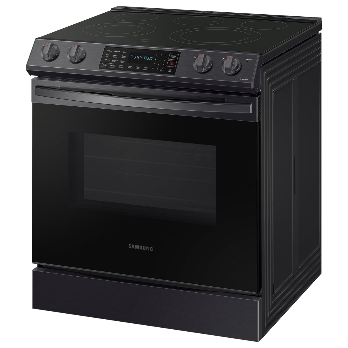 6.3 cu. ft. Smart Slide-in Electric Range with Convection in Black Stainless Steel - (NE63T8311SG)