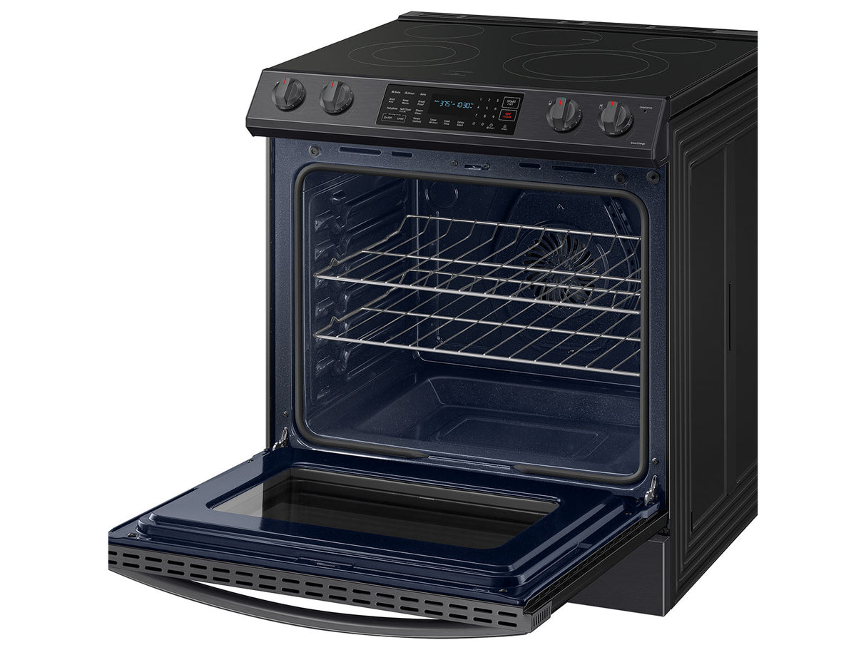 6.3 cu. ft. Smart Slide-in Electric Range with Convection in Black Stainless Steel - (NE63T8311SG)