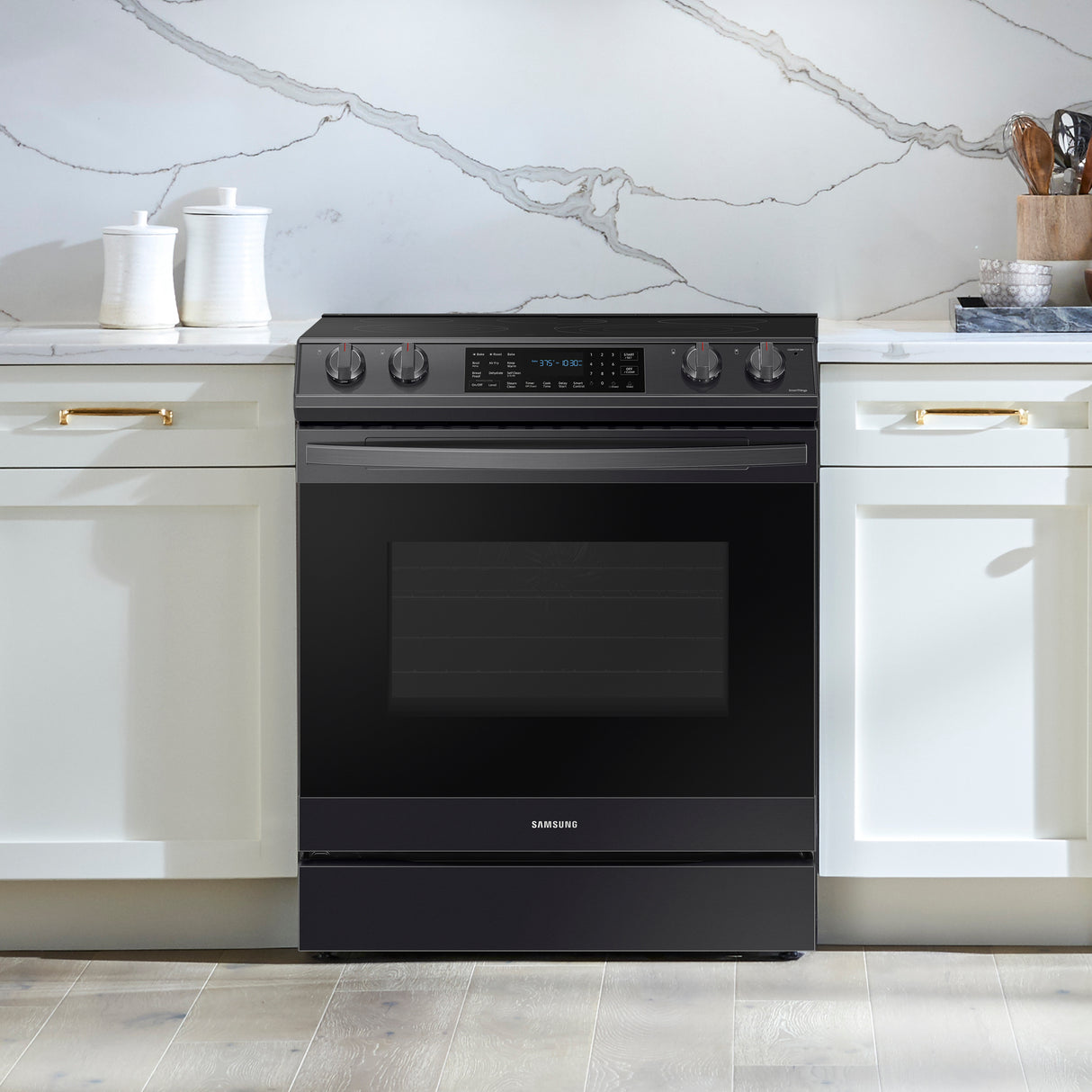 6.3 cu. ft. Smart Slide-in Electric Range with Air Fry in Black Stainless Steel - (NE63T8511SG)