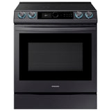 6.3 cu ft. Smart Slide-in Electric Range with Smart Dial & Air Fry in Black Stainless Steel - (NE63T8711SG)