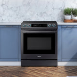 6.3 cu ft. Smart Slide-in Electric Range with Smart Dial & Air Fry in Black Stainless Steel - (NE63T8711SG)