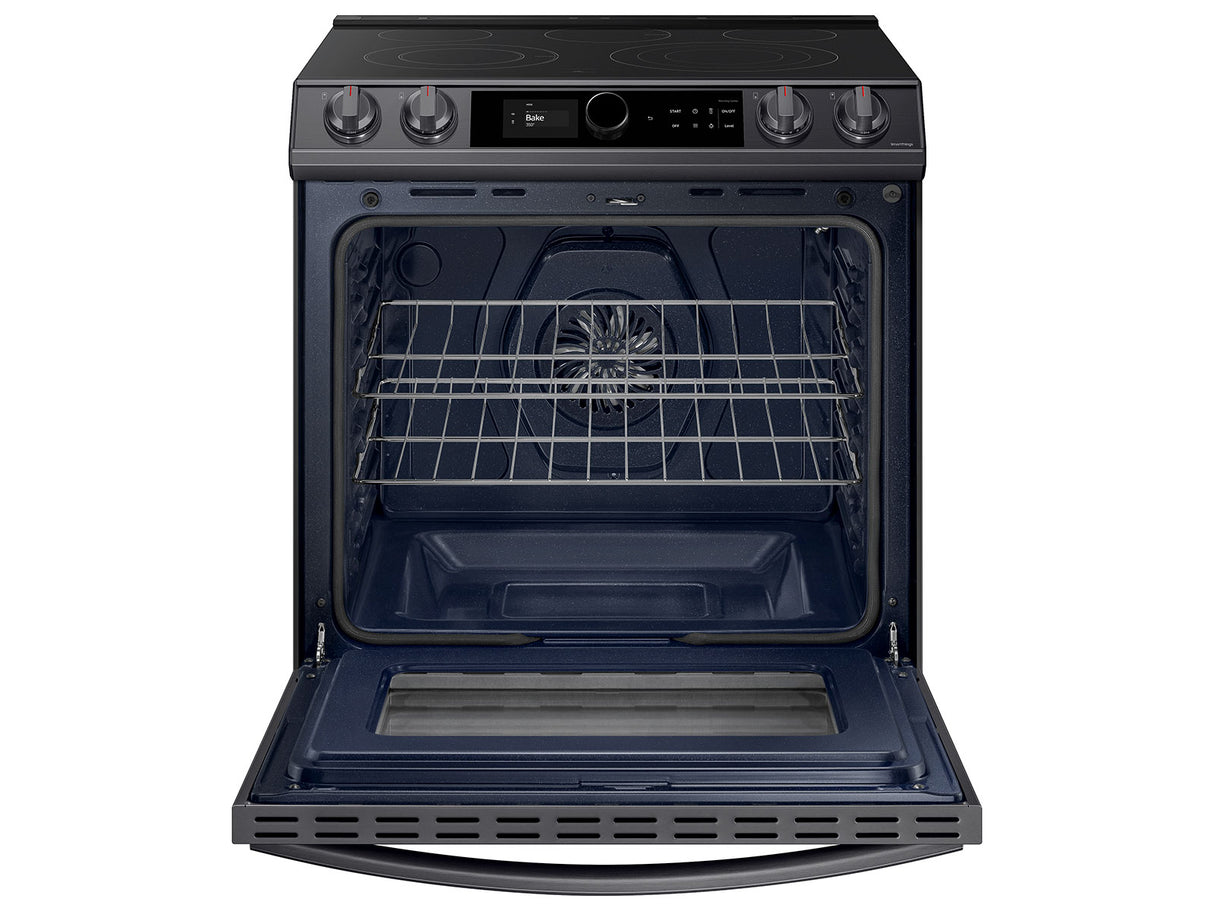 6.3 cu ft. Smart Slide-in Electric Range with Smart Dial & Air Fry in Black Stainless Steel - (NE63T8711SG)