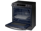 6.3 cu ft. Smart Slide-in Electric Range with Smart Dial & Air Fry in Black Stainless Steel - (NE63T8711SG)