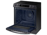 6.3 cu ft. Smart Slide-in Electric Range with Smart Dial & Air Fry in Black Stainless Steel - (NE63T8711SG)