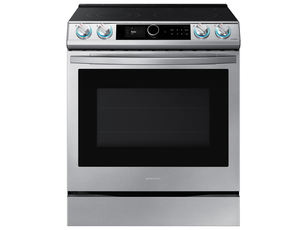 6.3 cu ft. Smart Slide-in Electric Range with Smart Dial & Air Fry in Stainless Steel - (NE63T8711SS)