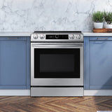 6.3 cu ft. Smart Slide-in Electric Range with Smart Dial & Air Fry in Stainless Steel - (NE63T8711SS)