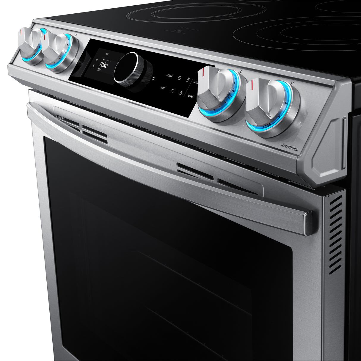 6.3 cu ft. Smart Slide-in Electric Range with Smart Dial & Air Fry in Stainless Steel - (NE63T8711SS)