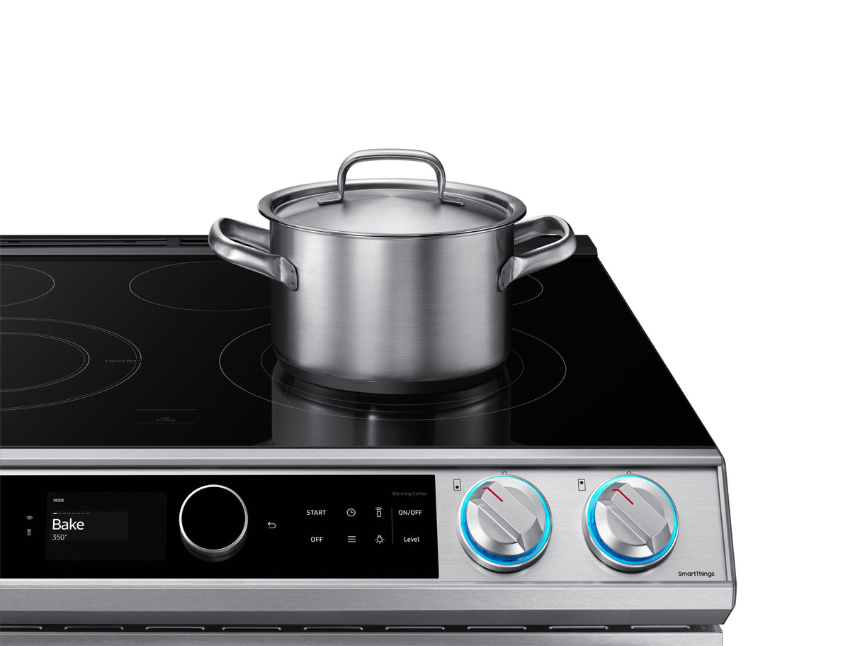 6.3 cu ft. Smart Slide-in Electric Range with Smart Dial & Air Fry in Stainless Steel - (NE63T8711SS)