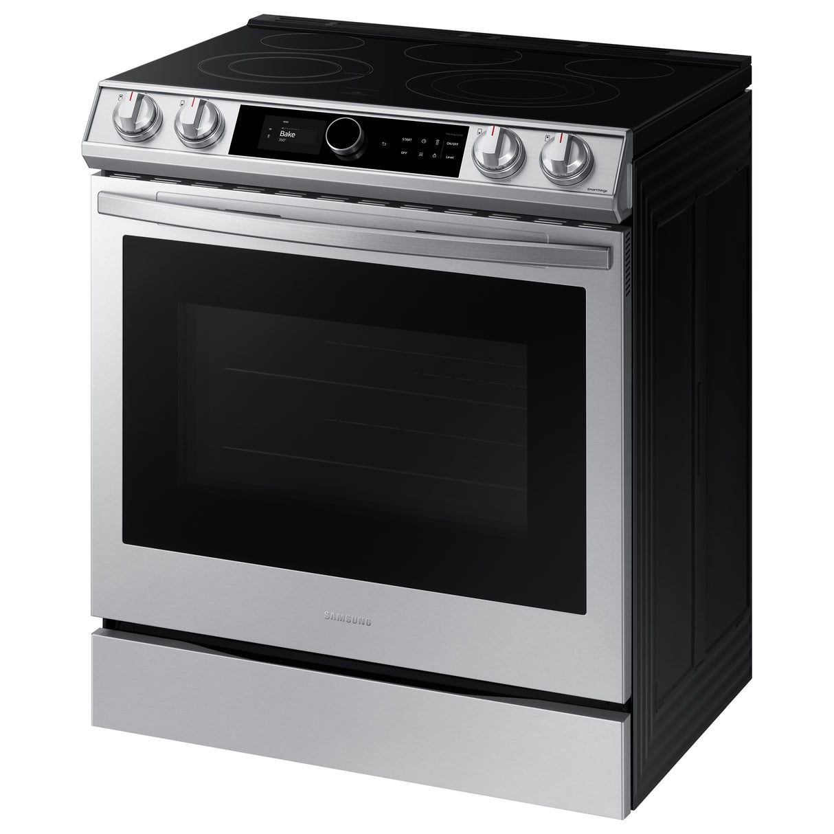 6.3 cu ft. Smart Slide-in Electric Range with Smart Dial & Air Fry in Stainless Steel - (NE63T8711SS)