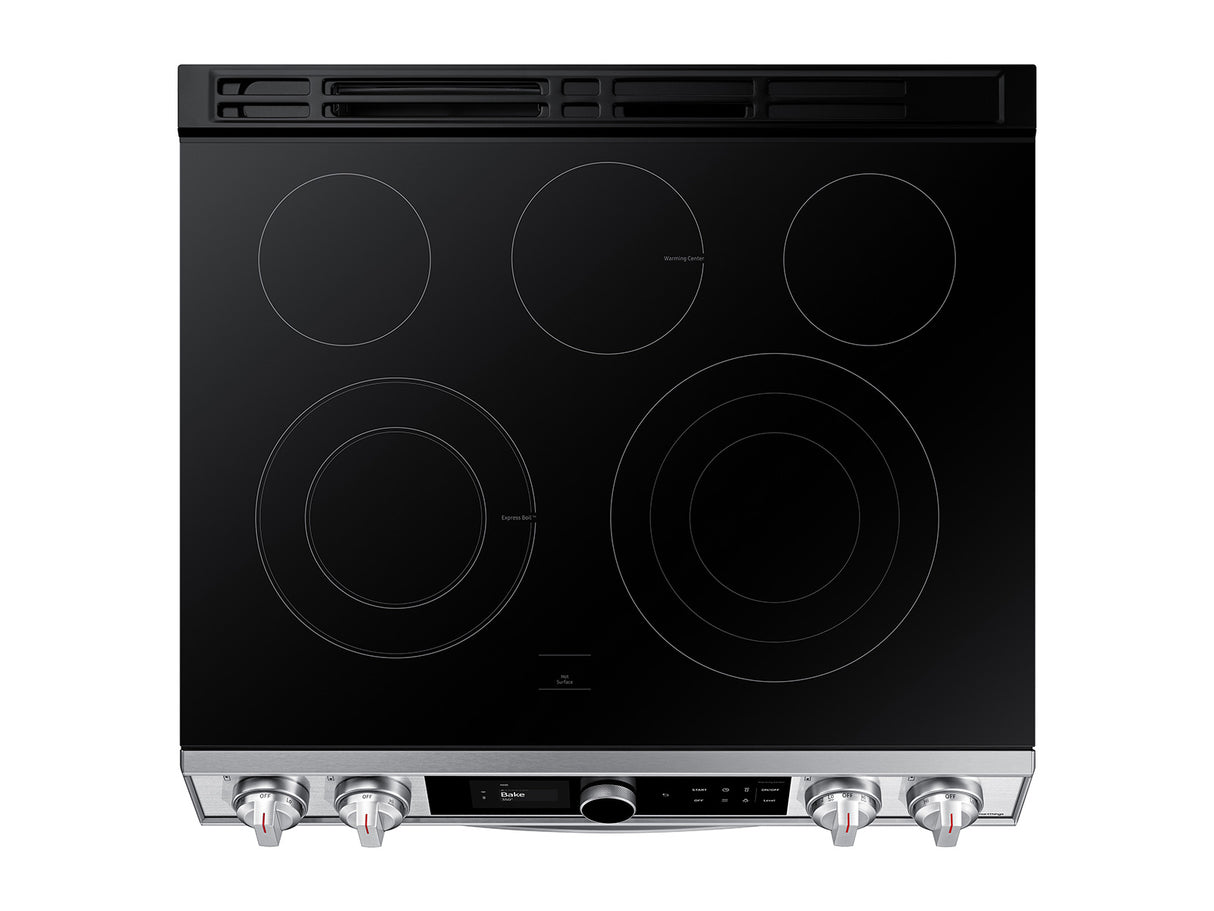 6.3 cu ft. Smart Slide-in Electric Range with Smart Dial & Air Fry in Stainless Steel - (NE63T8711SS)