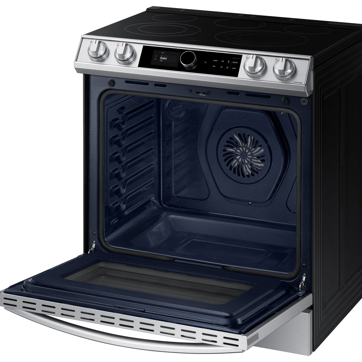 6.3 cu ft. Smart Slide-in Electric Range with Smart Dial & Air Fry in Stainless Steel - (NE63T8711SS)