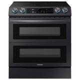 6.3 cu ft. Smart Slide-in Electric Range with Smart Dial, Air Fry, & Flex Duo(TM) in Black Stainless Steel - (NE63T8751SG)