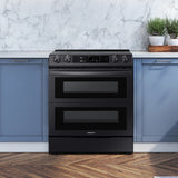 6.3 cu ft. Smart Slide-in Electric Range with Smart Dial, Air Fry, & Flex Duo(TM) in Black Stainless Steel - (NE63T8751SG)