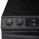 6.3 cu ft. Smart Slide-in Electric Range with Smart Dial, Air Fry, & Flex Duo(TM) in Black Stainless Steel - (NE63T8751SG)