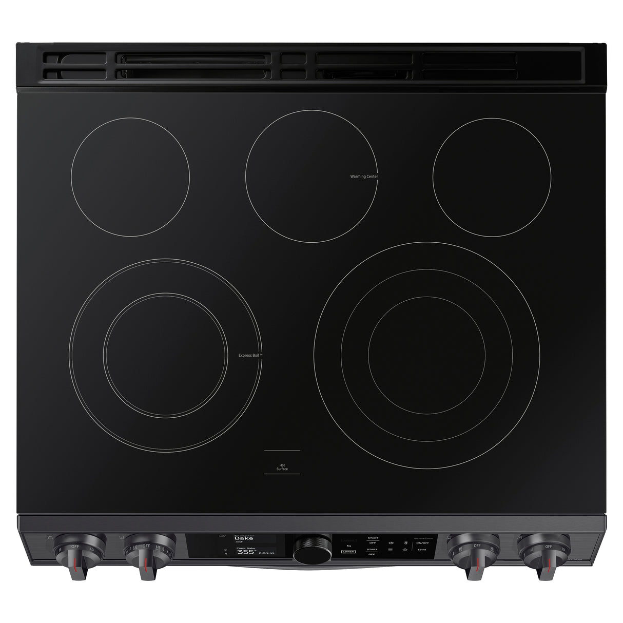 6.3 cu ft. Smart Slide-in Electric Range with Smart Dial, Air Fry, & Flex Duo(TM) in Black Stainless Steel - (NE63T8751SG)