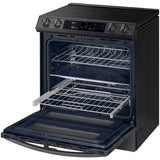 6.3 cu ft. Smart Slide-in Electric Range with Smart Dial, Air Fry, & Flex Duo(TM) in Black Stainless Steel - (NE63T8751SG)