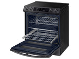 6.3 cu ft. Smart Slide-in Electric Range with Smart Dial, Air Fry, & Flex Duo(TM) in Black Stainless Steel - (NE63T8751SG)