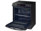 6.3 cu ft. Smart Slide-in Electric Range with Smart Dial, Air Fry, & Flex Duo(TM) in Black Stainless Steel - (NE63T8751SG)