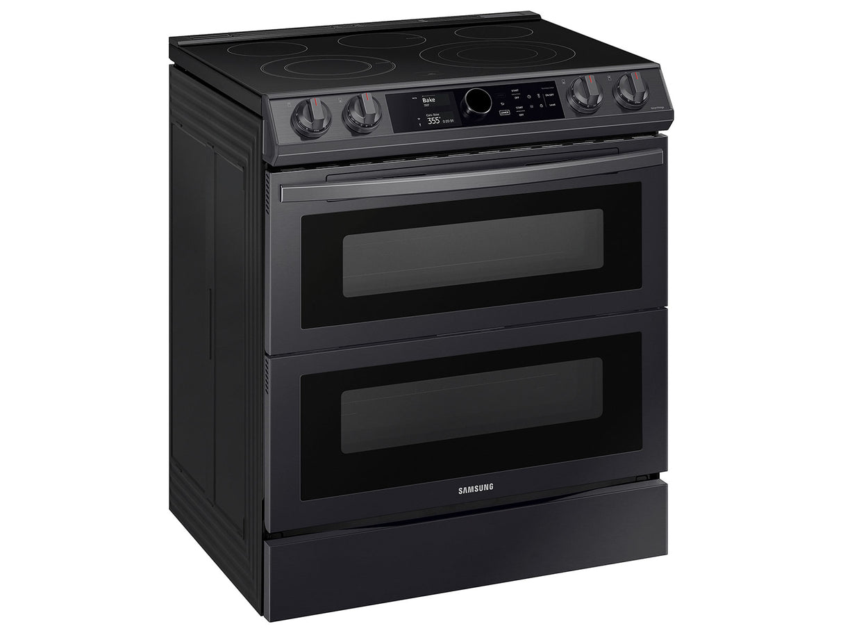 6.3 cu ft. Smart Slide-in Electric Range with Smart Dial, Air Fry, & Flex Duo(TM) in Black Stainless Steel - (NE63T8751SG)